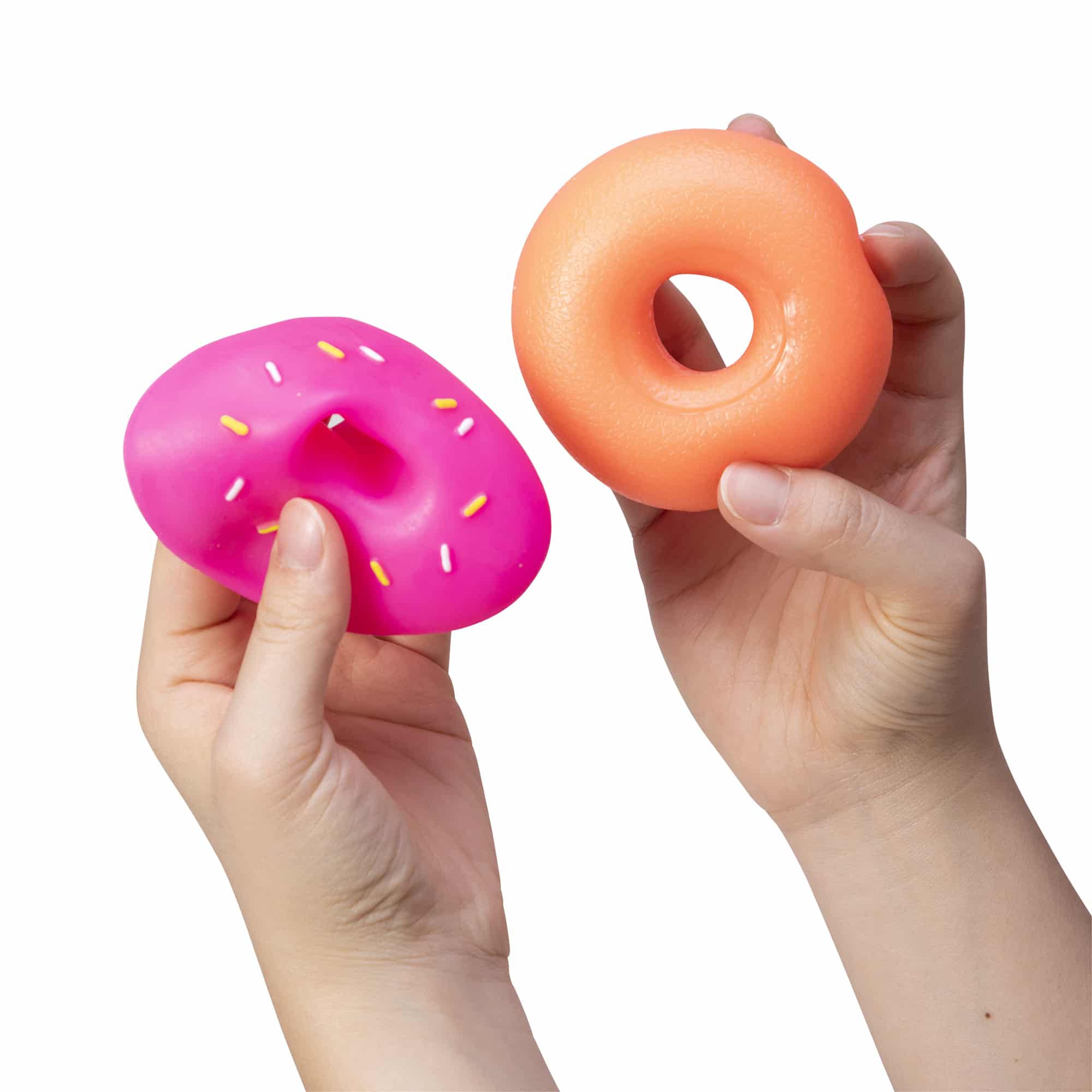NeeDoh Dohnuts Orange with Prink removable frosting from Dohnut